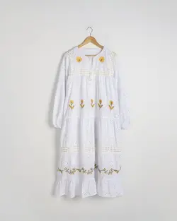 پیراهن خامه دوزی آزالیای کد 2338