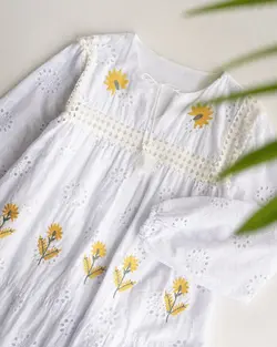 پیراهن خامه دوزی آزالیای کد 2338