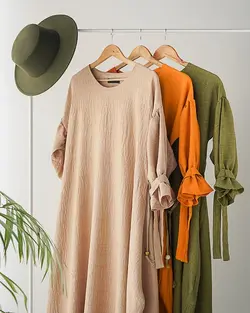 پیراهن آستین پیلی فراتین  کد 2669