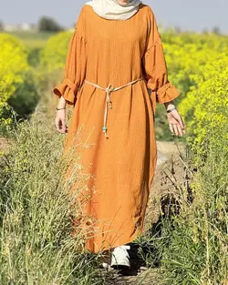 پیراهن آستین پیلی فراتین  کد 2669