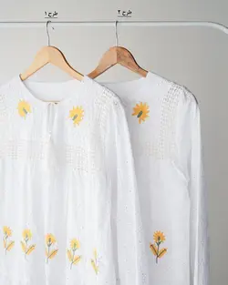 پیراهن خامه دوزی آزالیای 2 کد 2684