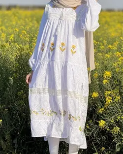 پیراهن خامه دوزی آزالیای 2 کد 2684