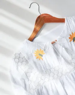 پیراهن خامه دوزی آزالیای 2 کد 2684