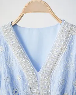 پیراهن عروسکی یقه مرواریدی کد 2775