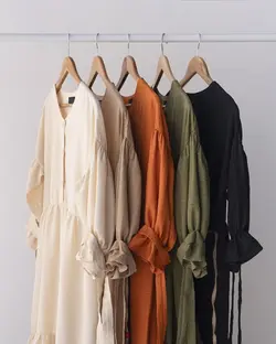 پیراهن بلند یقه هفت ارغوان کد 2818