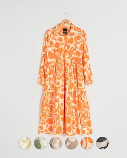 پیراهن بلند گلدار نگارا کد 2793