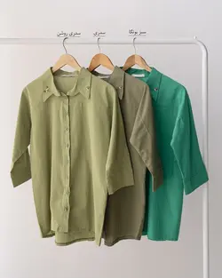 شومیز لینن گلدوزی بلوط کد 2899