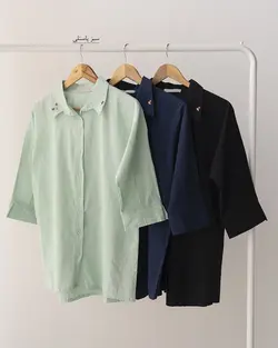 شومیز لینن گلدوزی بلوط کد 2899