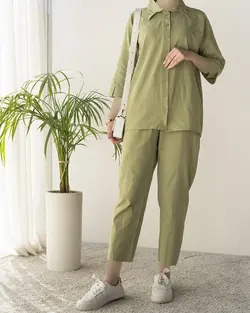 شومیز لینن گلدوزی بلوط کد 2899