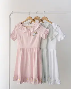 پیراهن کوتاه گلدوزی ماهرو کد 2897