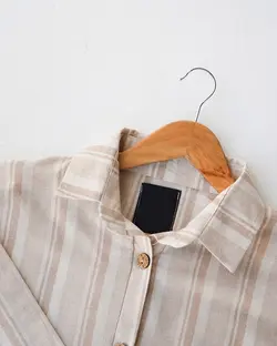 پیراهن راه راه لینن ماریا کد 2860