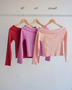 بلوز کبریتی یقه قایقی سیمین کد 3054