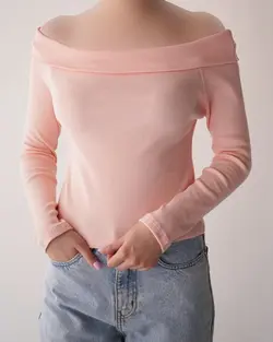 بلوز کبریتی یقه قایقی سیمین کد 3054