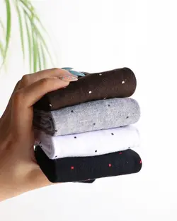 جوراب ساقدار مردانه خالدار کد 3041