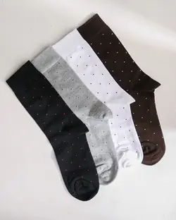 جوراب ساقدار مردانه خالدار کد 3041