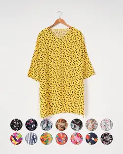 بلوز طرحدار بنفشه کد 3069