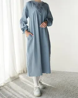 پیراهن گلدوزی نازگل کد 3113