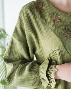 پیراهن گلدوزی نازگل کد 3113