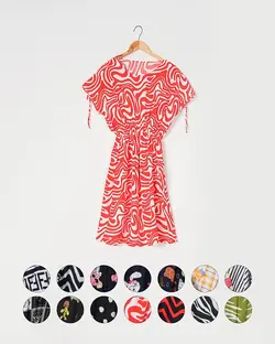 سارافون آستین بندی رز کد 3145