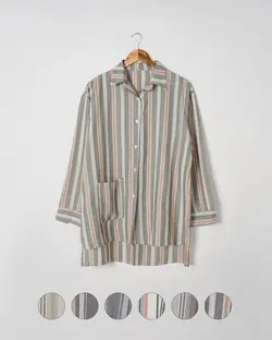 شومیز مانتویی راه راه اریکا کد 3244