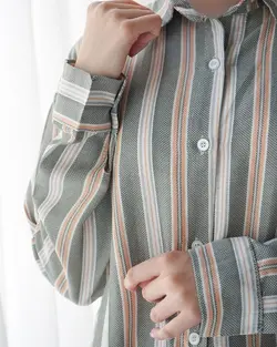 شومیز مانتویی راه راه اریکا کد 3244