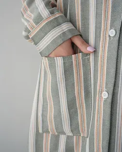 شومیز مانتویی راه راه اریکا کد 3244