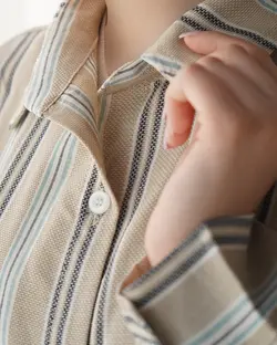 شومیز مانتویی راه راه اریکا کد 3244