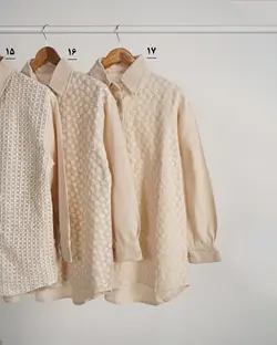 شومیز مانتویی دانتل آرایلی 4 کد 3505