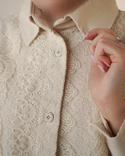 شومیز مانتویی دانتل آرایلی 4 کد 3505