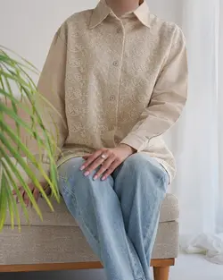 شومیز مانتویی دانتل آرایلی 4 کد 3505