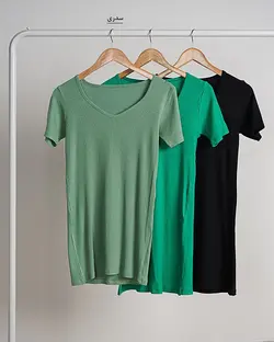 پیراهن یقه دلبر خزان کد 3574