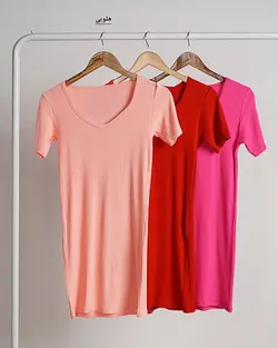 پیراهن یقه دلبر خزان کد 3574