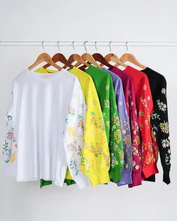 بلوز آستین چاپی گلی کد3753