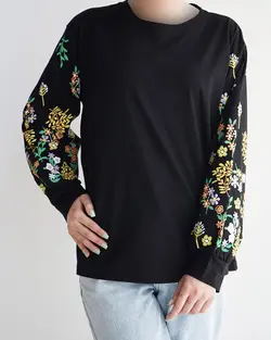 بلوز آستین چاپی گلی کد3753