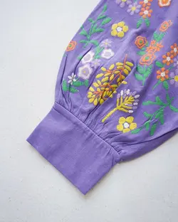 بلوز آستین چاپی گلی کد3753