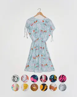 سارافون آستین بندی رز کد 3820