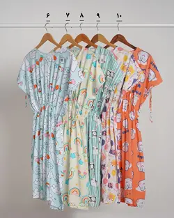 سارافون آستین بندی رز کد 3820