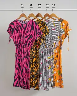 سارافون آستین بندی رز کد 3820