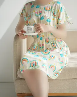 سارافون آستین بندی رز کد 3820