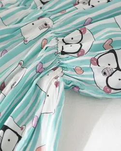 سارافون آستین بندی رز کد 3820