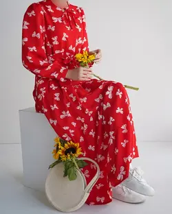 پیراهن طرحدار سی گل کد 3799