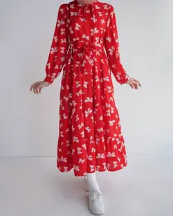 پیراهن طرحدار سی گل کد 3799