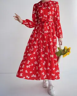 پیراهن طرحدار سی گل کد 3799