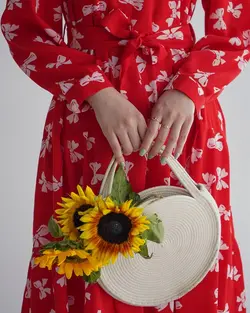 پیراهن طرحدار سی گل کد 3799