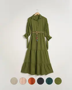 پیراهن آستین عروسکی ماهورا کد 4013