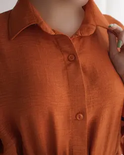 پیراهن آستین عروسکی ماهورا کد 4013