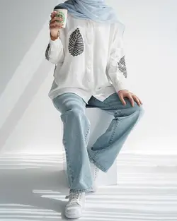 شومیز پولک دوزی برگی کد 4210