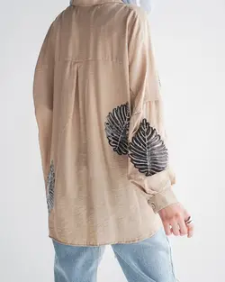 شومیز پولک دوزی برگی کد 4210