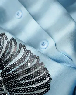 شومیز پولک دوزی برگی کد 4210