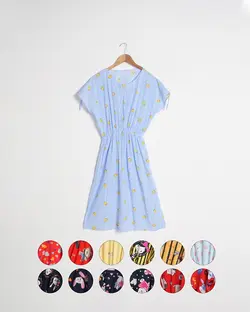 سارافون آستین بندی رز 3 کد 4655